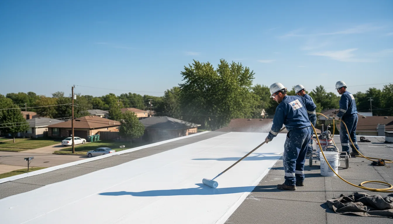 Commercial roof coating in Perkins, MO near me
